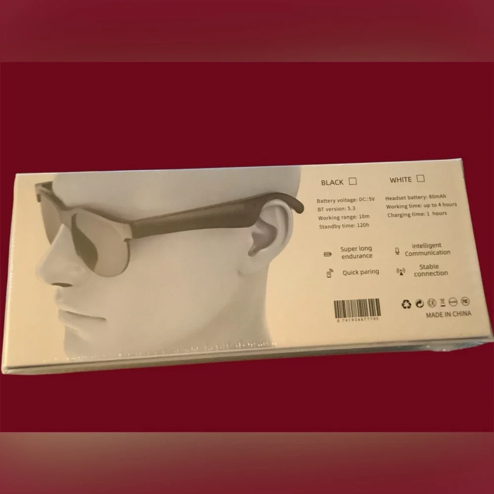 Wireless Audio Glasses - New in box. New XG88 Pro Wireless Headset Glasses